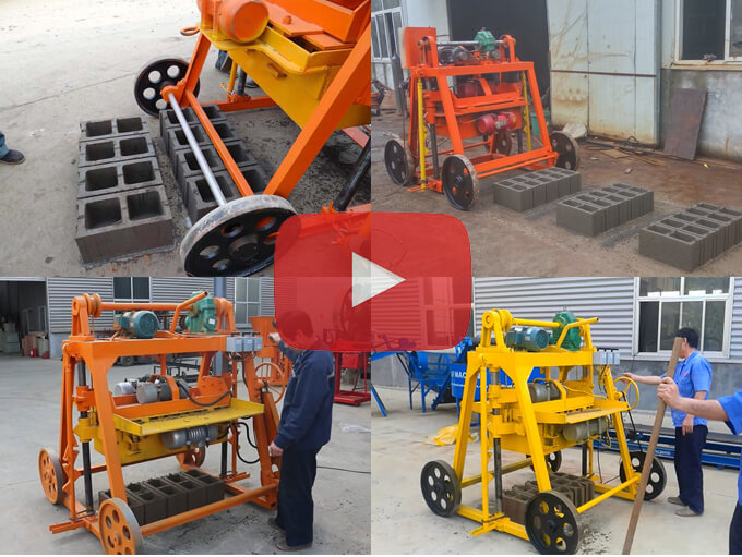 QMY4-45 egg laying concrete cement hollow block making machine